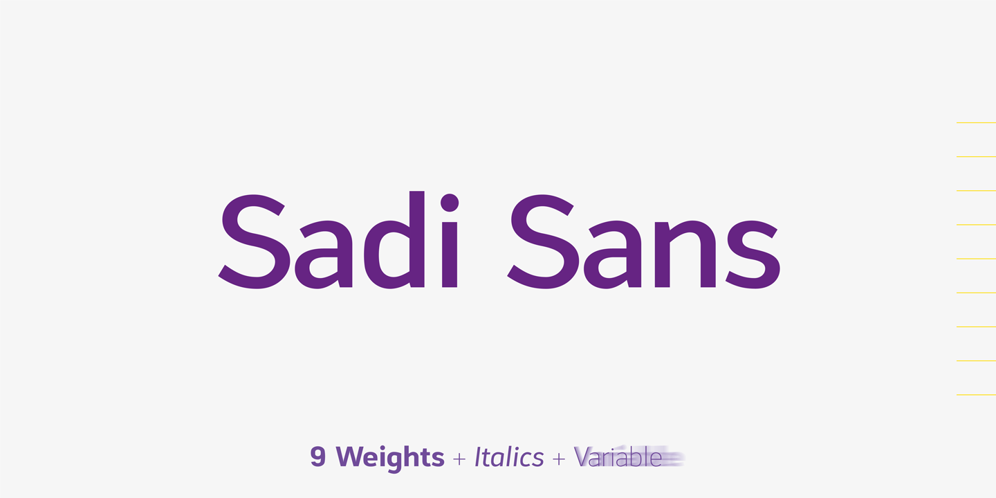 Przykład czcionki Sadi Sans Medium